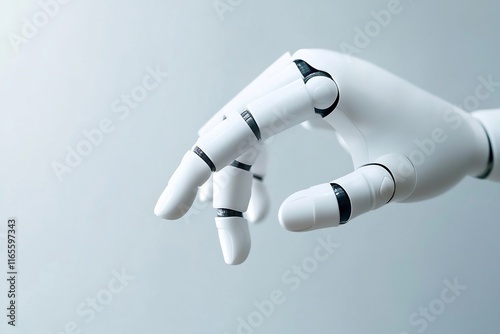 Robotic Mechanical Hand Symbolizing in Business Concept