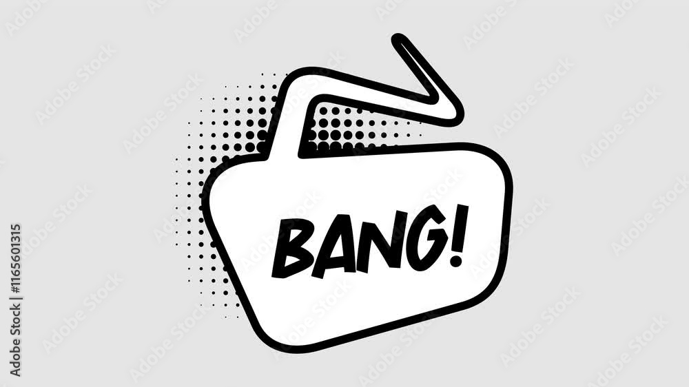 Comic speech bubbles with halftone shadows in pop art style graphic animation. Alpha channel. Transparent background motion design. 4K resolution Comic speech bubbles with halftone shadows in pop art style graphic animation. Alpha channel. Transparent background motion design. 4K resolution