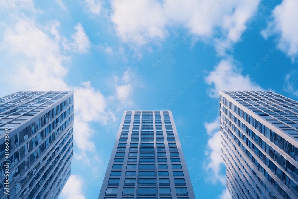 Captivating Skyscrapers in the Urban Landscape  Architectural Masterpieces Reflecting the Vibrant Cityscape