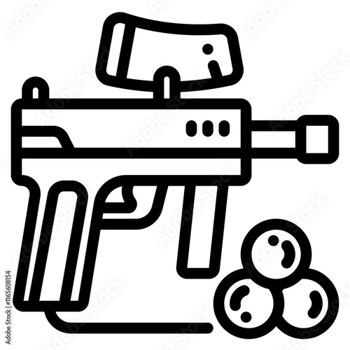 illustration of a paint ball