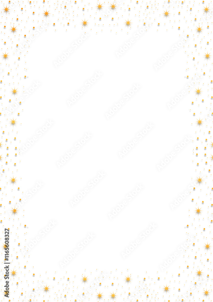 Golden Starry Border for Festive Celebrations Golden Starry Border for Festive Celebrations