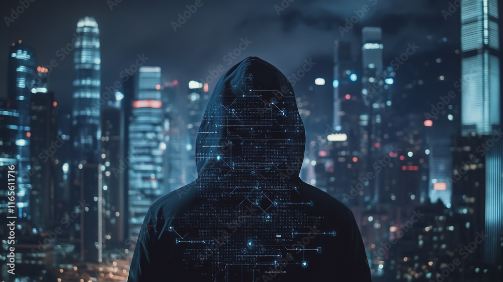 custom made wallpaper toronto digitalHacker are planning to hack and attack networks and cyber security systems. Smart Innovation city with connection future wireless digital city and social media networking over the cityscape.