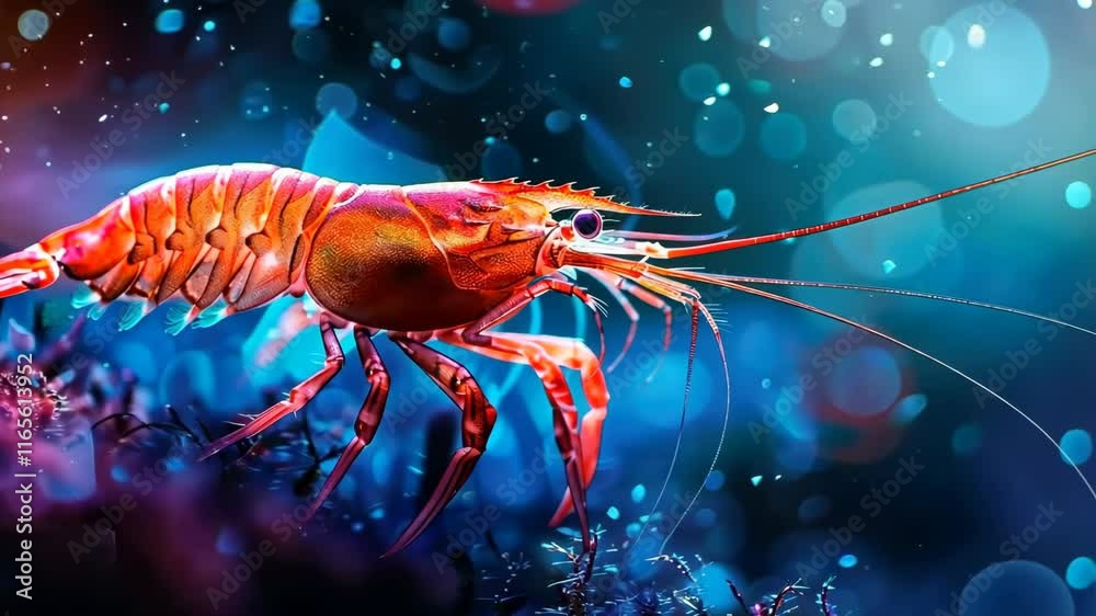 shrimp underwater close-up. Selective focus. animal. shrimp underwater close-up. Selective focus. animal.