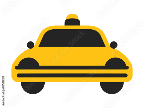 Minimalist TAXI Logo with Yellow Car Silhouette
