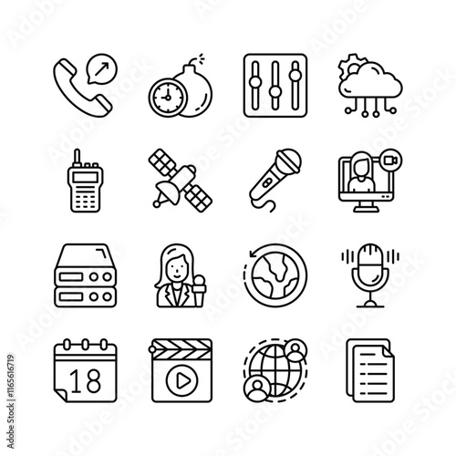 Have a look this amazing communication and media tools icons