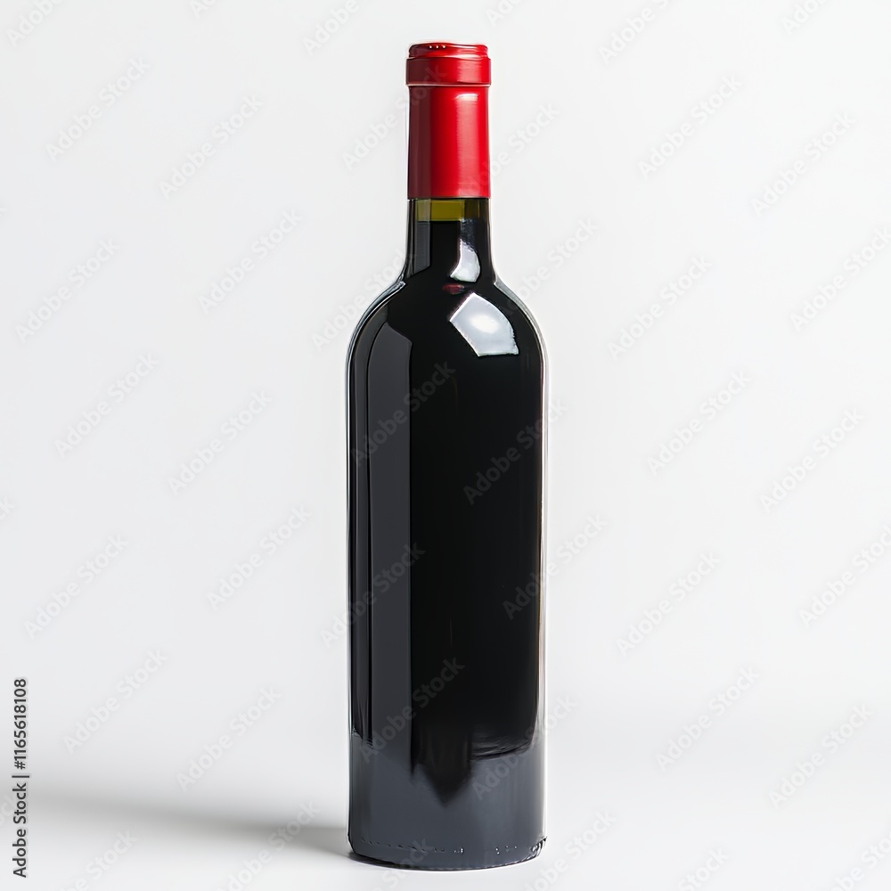 Wine Isolated on White Background: Beverage, Fine Dining, Wine Culture, Minimalist Design Wine Isolated on White Background: Beverage, Fine Dining, Wine Culture, Minimalist Design