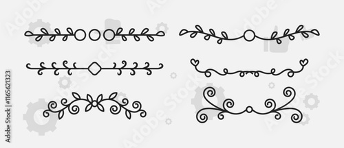 Frame border ornament. Decor line design pattern, flower luxury decoration. Book element, antique ornate classic floral. Elegant baroque label old filigree calligraphy shapes. Vector retro garish card