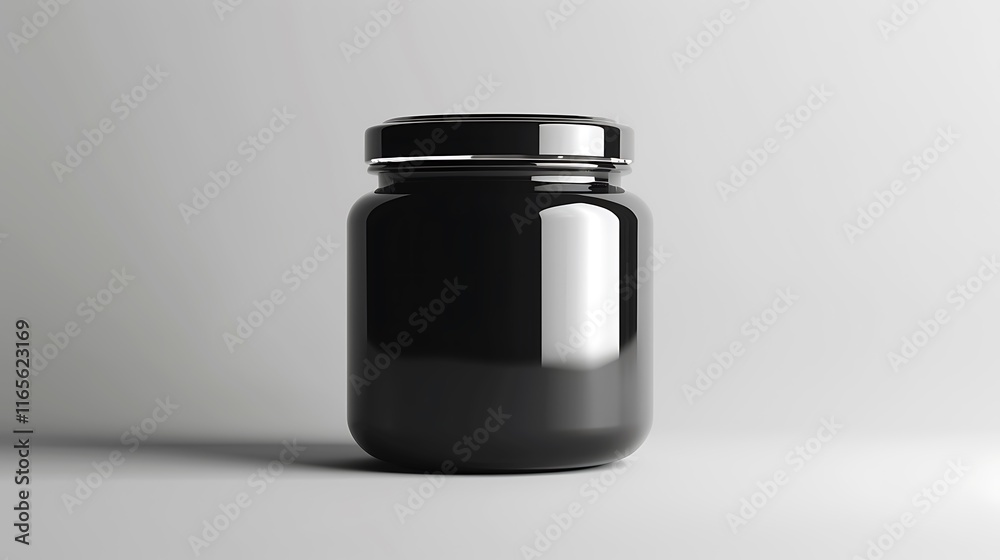 A classic clear glass jar on the beautifull empty background . A classic clear glass jar on the beautifull empty background .