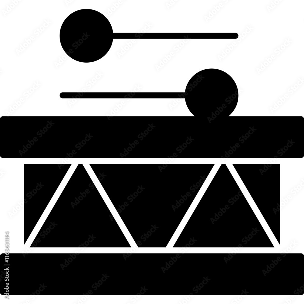 Fotografie Drum, drumsticks, percussion, music Icon