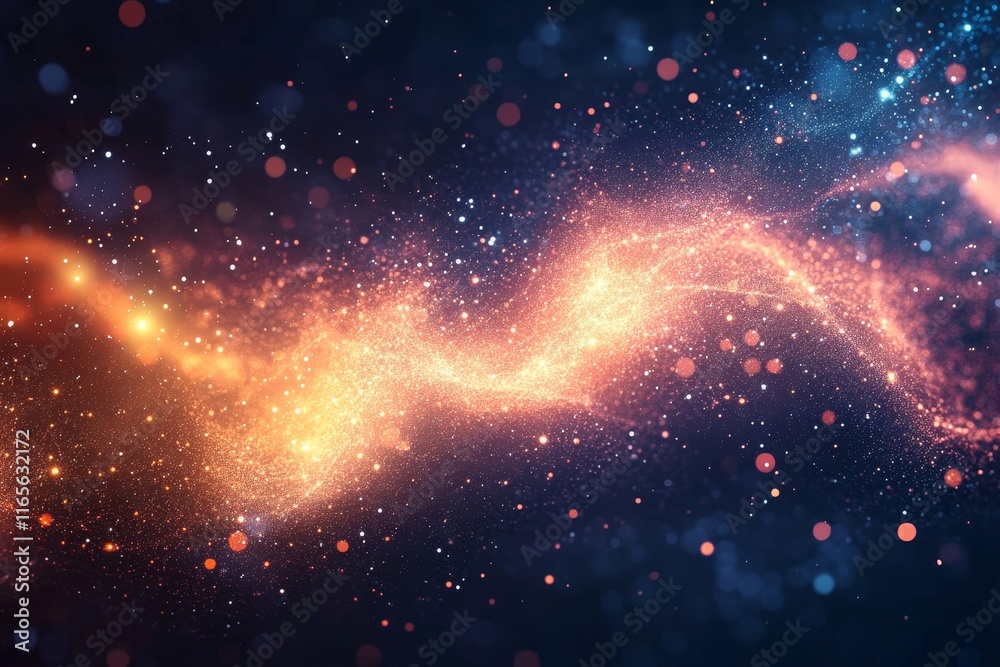 Fototapeta premium Cyber Space Abstract Digital Background, Generative AI