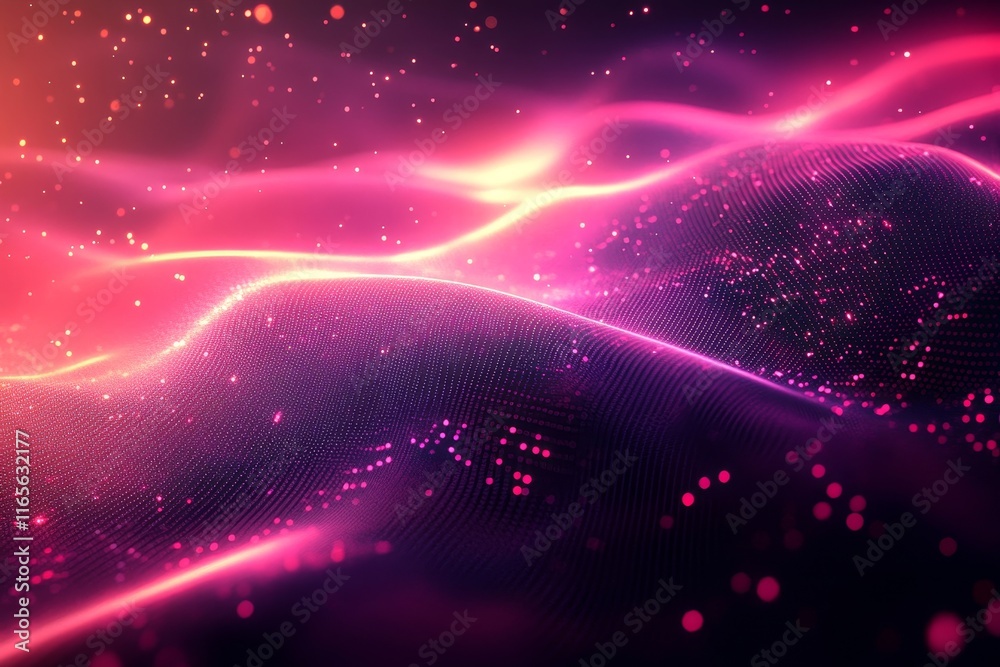 Obraz premium Cyber Space Abstract Digital Background, Generative AI