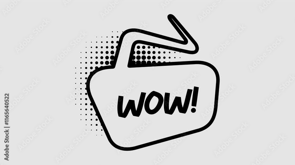Comic speech bubbles with halftone shadows in pop art style graphic animation. Alpha channel. Transparent background motion design. 4K resolution Comic speech bubbles with halftone shadows in pop art style graphic animation. Alpha channel. Transparent background motion design. 4K resolution