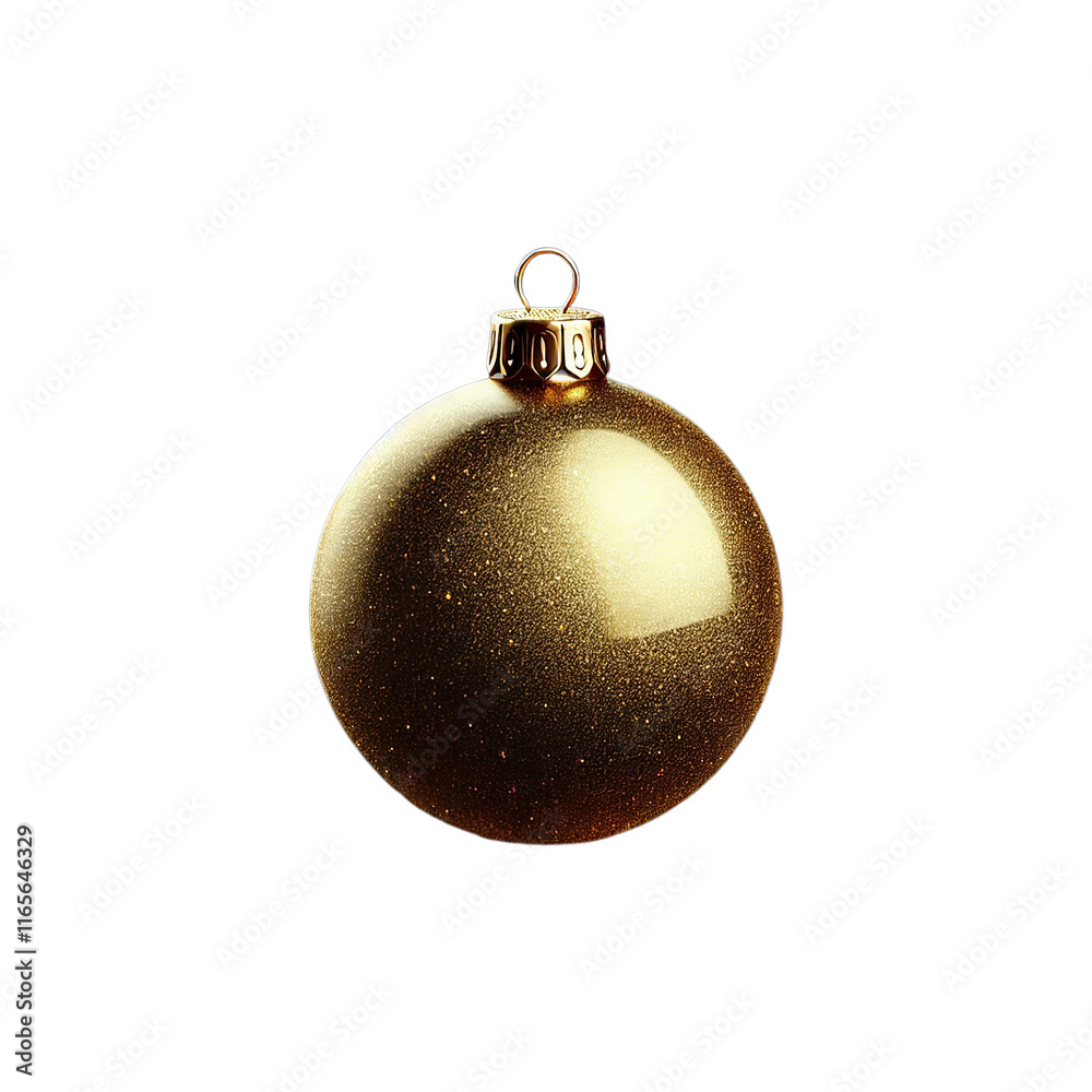Metallic golden ball on a transparent background. Generative AI Metallic golden ball on a transparent background. Generative AI