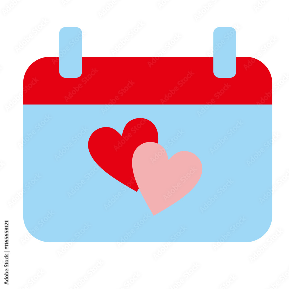 abstract icons on valentine's day