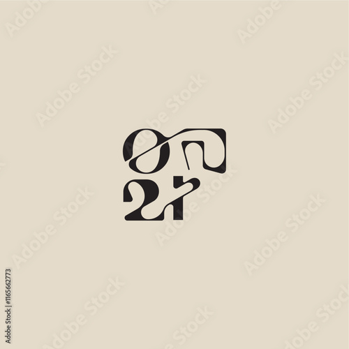 elegant initial logo bold style and luxury concept OI curved typography monogram letter