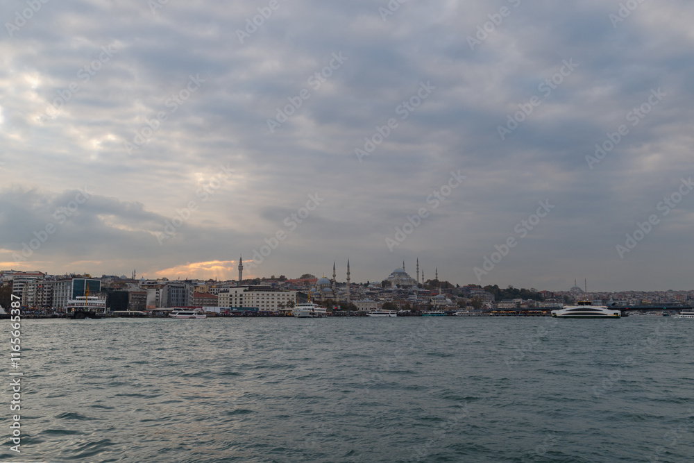 Istanbul and Bosporus strait panorama Istanbul and Bosporus strait panorama