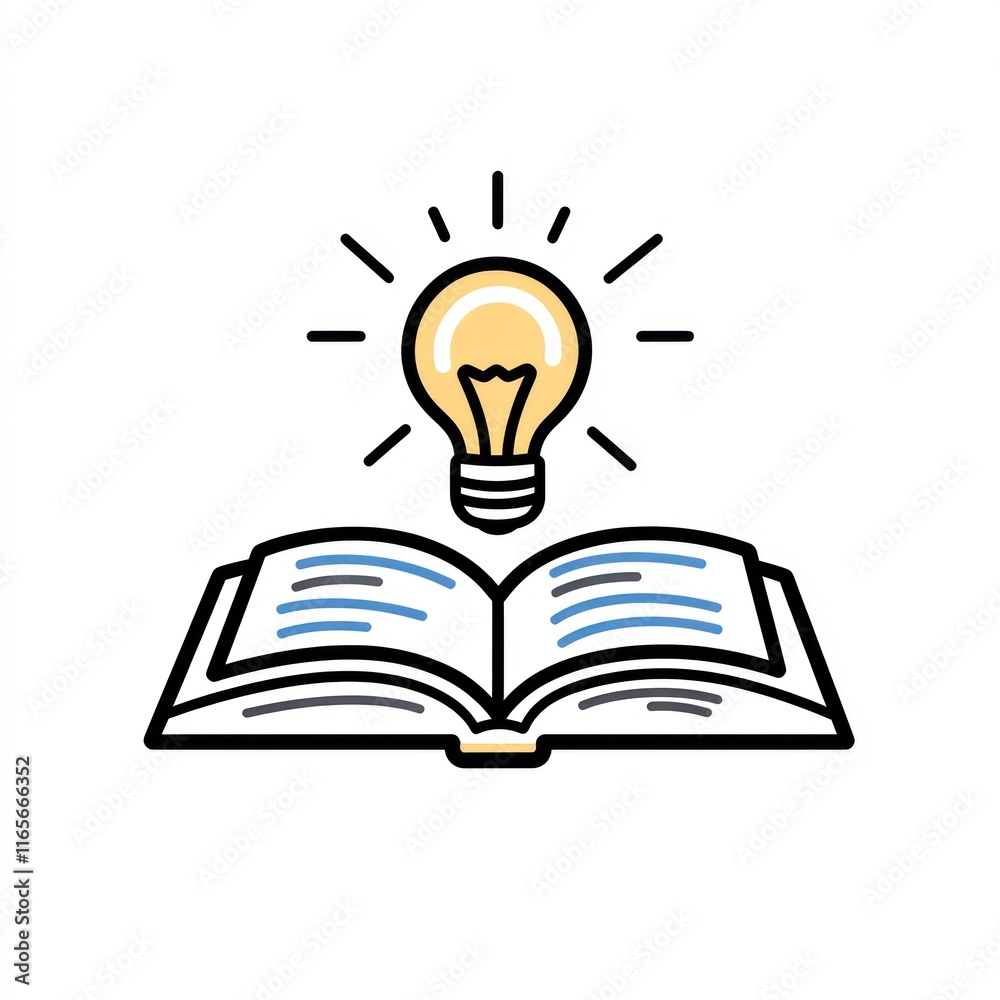 Illuminated Book Represents Knowledge and Ideas Illuminated Book Represents Knowledge and Ideas