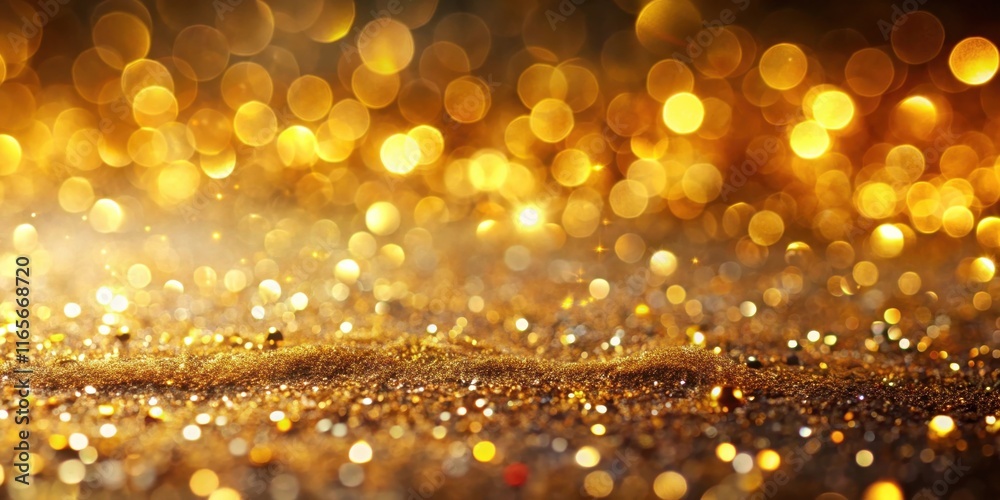 Abstract Background of Shimmering Golden Glitter with Defocused Lights Abstract Background of Shimmering Golden Glitter with Defocused Lights