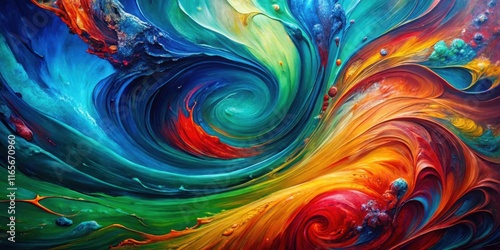 Wallpaper Mural Abstract swirl of colors in oil painting, vibrant hues create a vortex of artistic expression. Torontodigital.ca