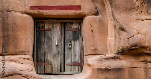 symbolic door with markings representing the story of passover and divine protection in jewish spiritual traditions photo