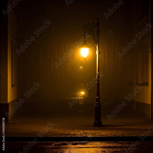 street lamp in the night