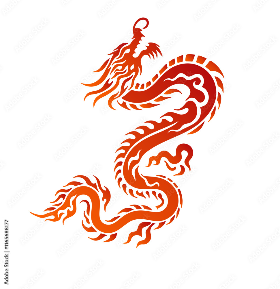 Dragon silhouette vector silhouette of chinese dragon golden dragon red dragon dragon icon Dragon silhouette vector silhouette of chinese dragon golden dragon red dragon dragon icon