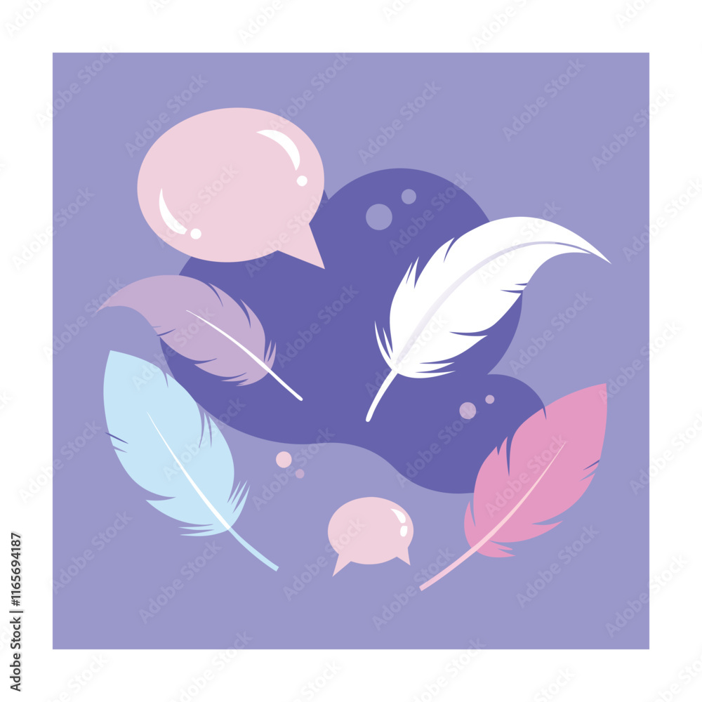 Fototapeta premium Speech Bubble collection. Different Speech bubbles for talk, dialogue, decoration. Vector illustration