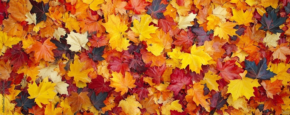Falling Autumn Maple Leaves Natural Colorful Background Falling Autumn Maple Leaves Natural Colorful Background