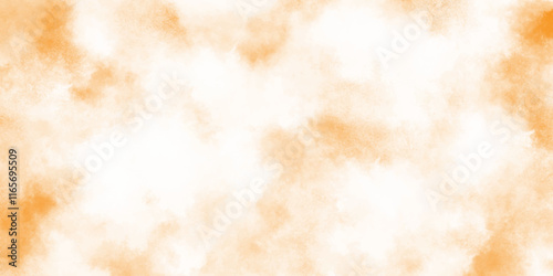 Old paper texture with stains and scratches, Aquarelle paint paper textured canvas element for text yellow orange design, abstract watercolor painting textured on white paper background.