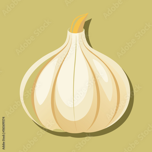 garlic isolated vector design