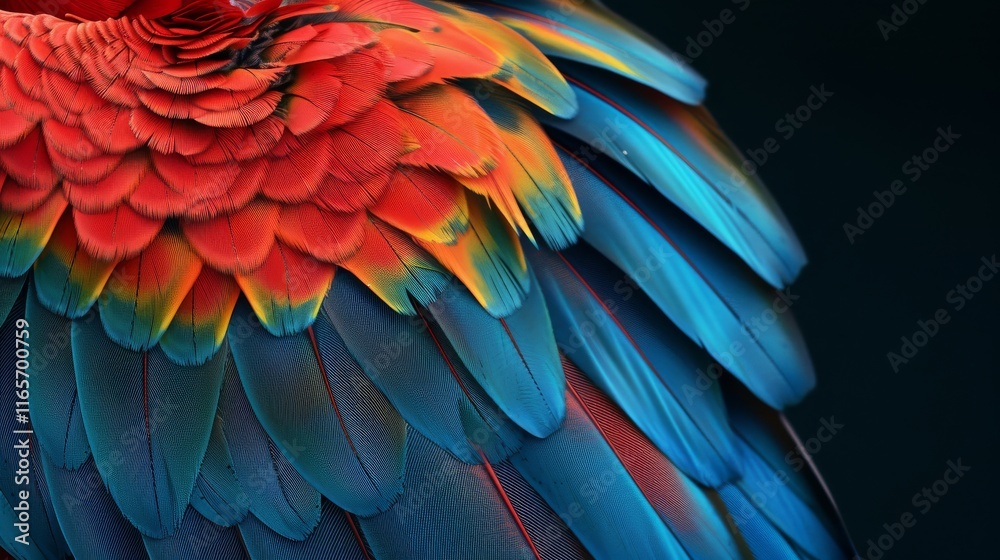 Obraz premium A Colorful Scarlet Macaw in a Lush Green Setting