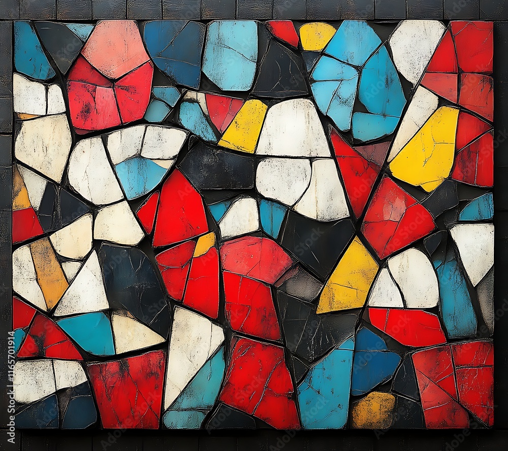 Fototapeta premium Abstract colorful mosaic artwork.