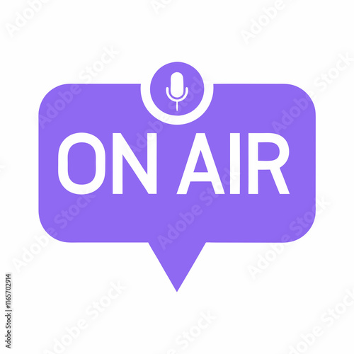 On Air Broadcasting Icon Vector Design.