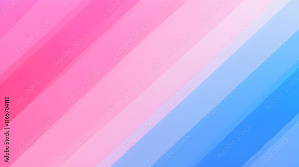 Fototapeta premium Abstract diagonal stripes background in pastel pink and blue hues. Ideal for presentations, websites, and design projects.