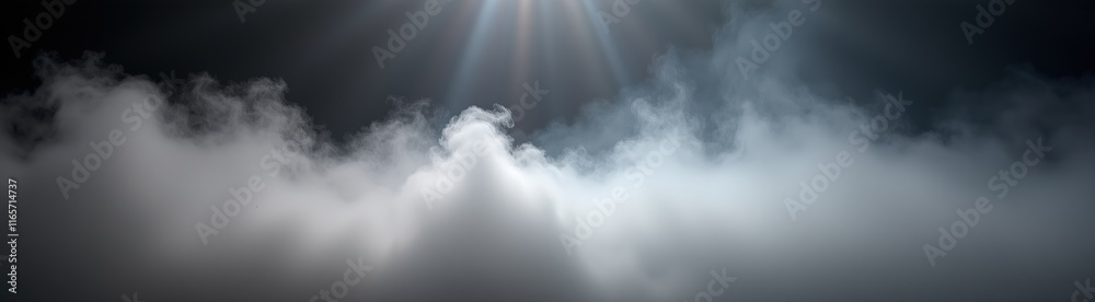 Fototapeta premium Gradient cloudscape in blue and orange tones
