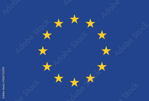 vector European Union Flag icon. Flag design of European Union.