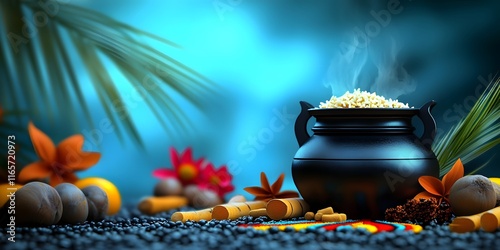  Thaipongal 2025 with vibrant decorations, Tamil culture  Vibrant Thaipongal Designs poster