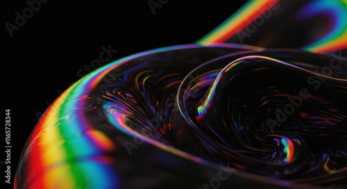 overlay rainbow neon glass effect