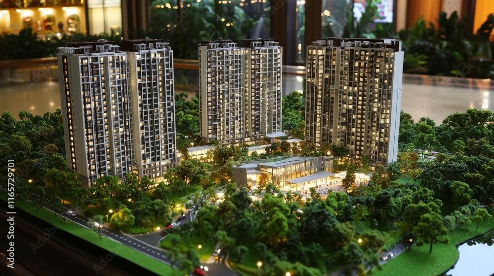 Fototapeta premium Building model, real estate sales