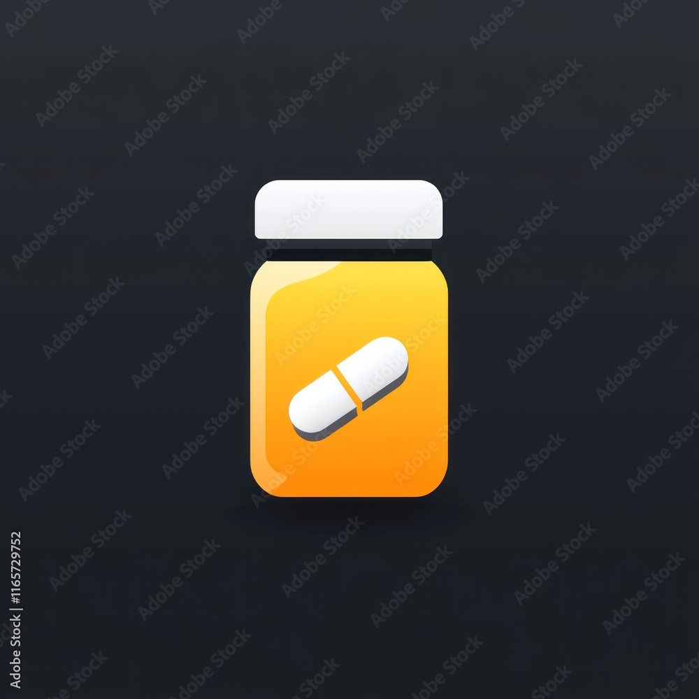 An Orange Pill Bottle Contains One Capsule An Orange Pill Bottle Contains One Capsule