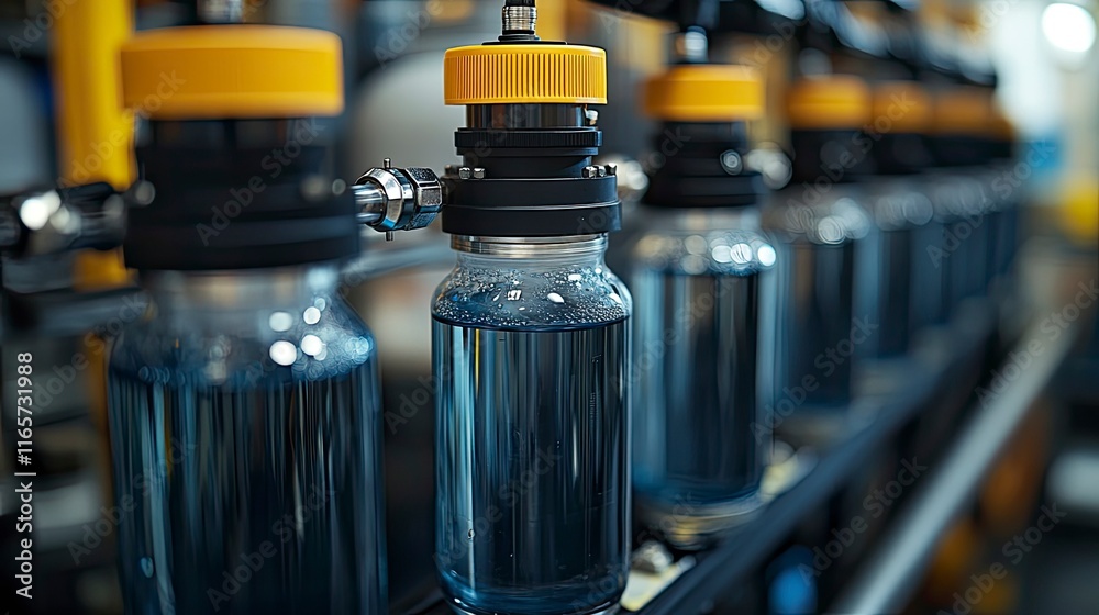 Laboratory water purification system with flowing liquid Laboratory water purification system with flowing liquid