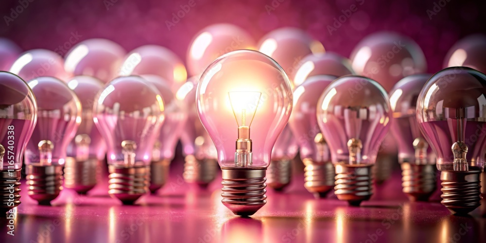 Glowing Bulb, Pink Background, Dim Lights, Abstract, Architectural Photography Glowing Bulb, Pink Background, Dim Lights, Abstract, Architectural Photography