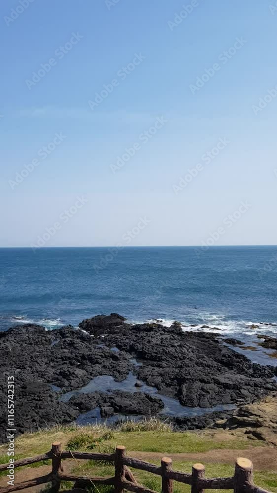 coastline of Korea island, Jeju island Woodo coastline of Korea island, Jeju island Woodo