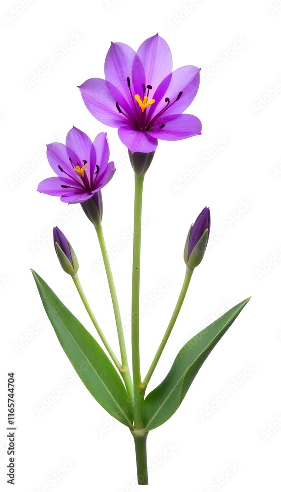 purple crocus isolated on white