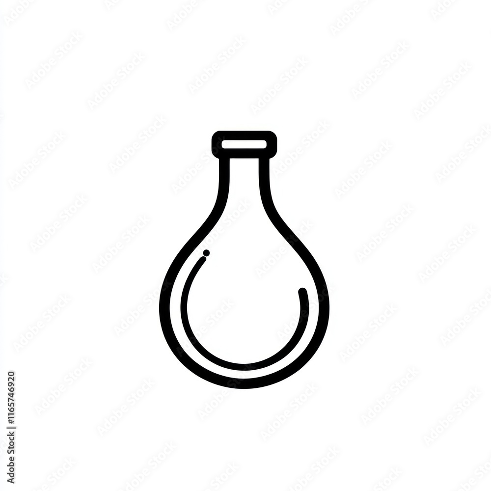 Simple Line Drawing Of A Glass Bottle