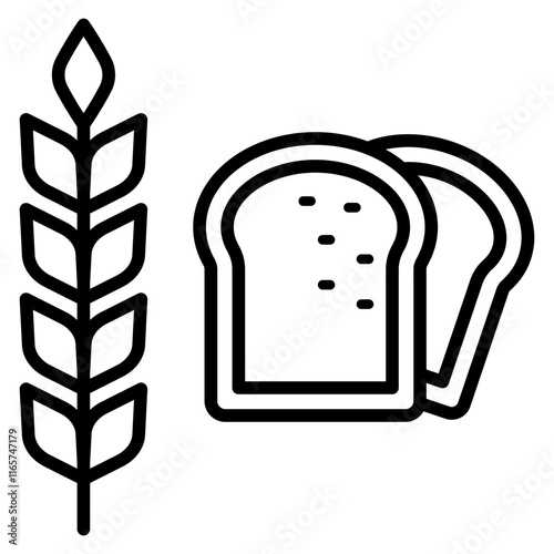 식빵과 밀 아이콘