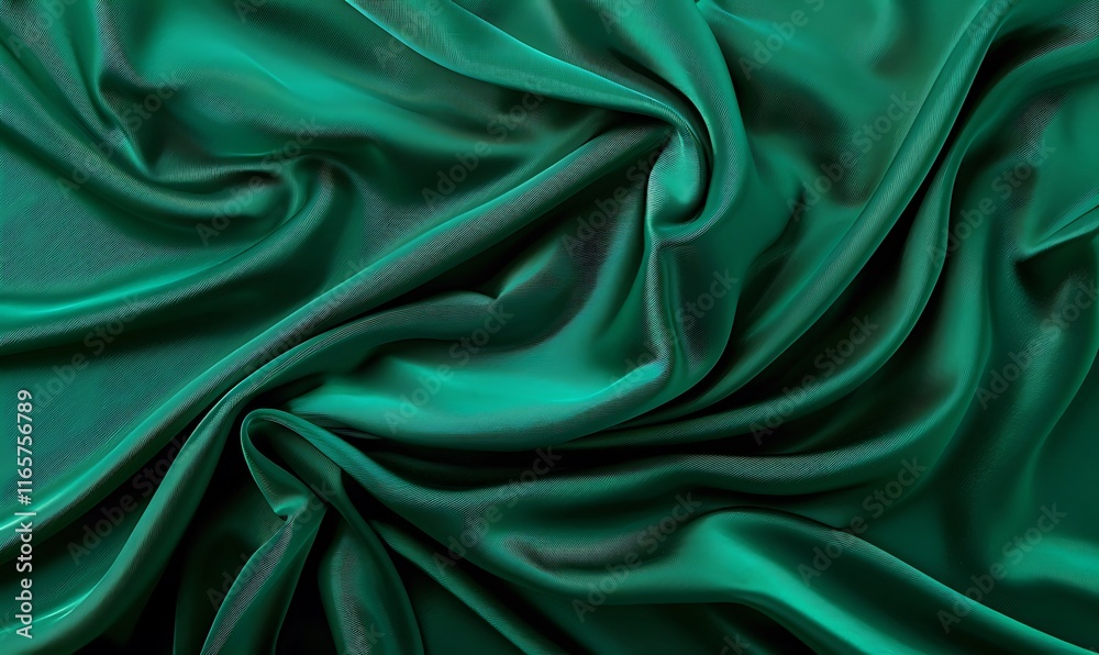 Fototapeta premium A smooth plain backdrop in emerald green, offering a lively and refreshing feel