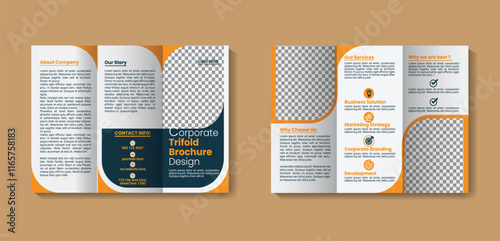 Creative Corporate Trifold Brochure Template.