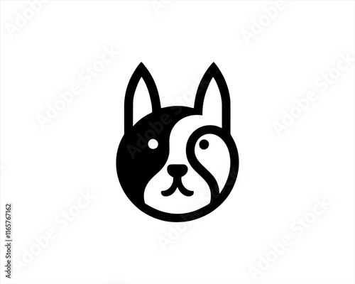 dog face logo vector illustration