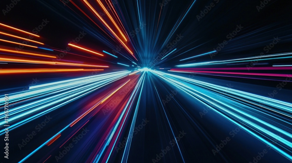 Abstract Light Trails: A Symphony of Speed and Color Abstract Light Trails: A Symphony of Speed and Color